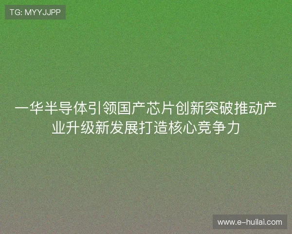 一华半导体引领国产芯片创新突破推动产业升级新发展打造核心竞争力